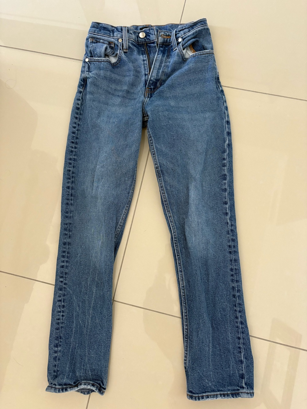 Express Blue Women's Straight-Leg Jeans